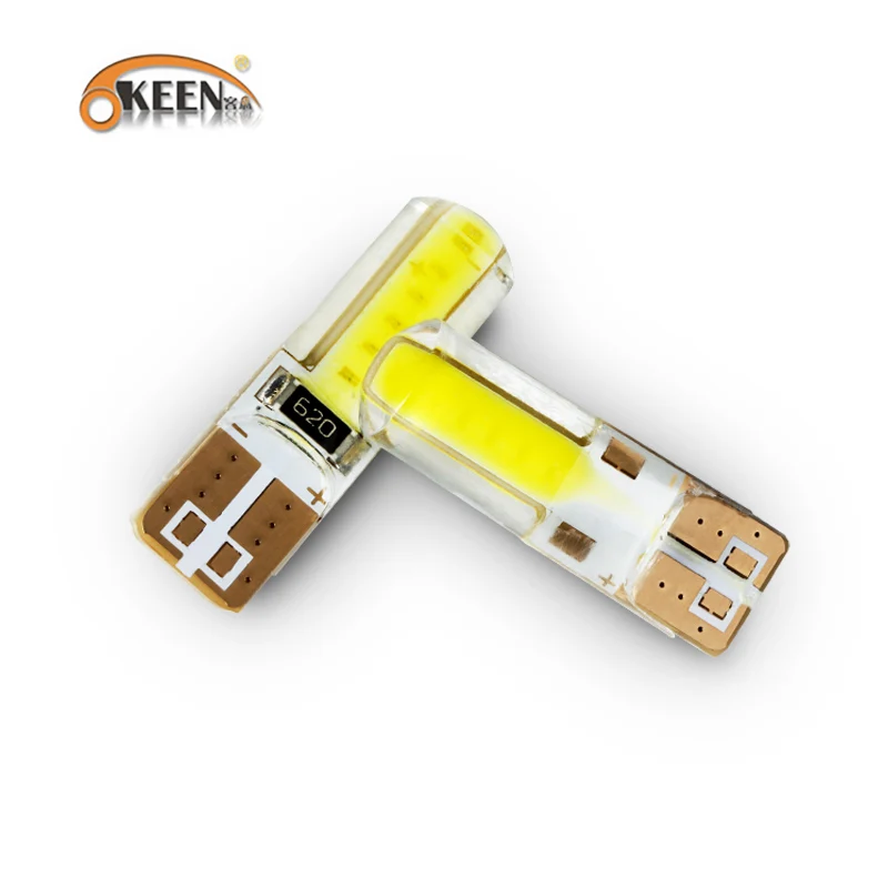

OKEEN 10pcs T10 W5W 194 168 192 Car Interior Cob Marker Lamp LED T10 Bulb Light Clearance Light Auto Diode LED Bulbs Lamp DC12V