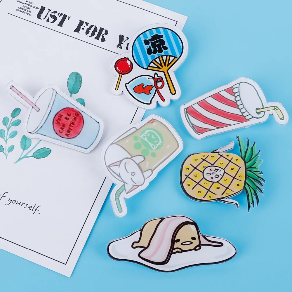 

1 PCS High Quality Cartoon Acrylic Brooch Clothing Backpack Accessories Badges Decoration Pins Brooches