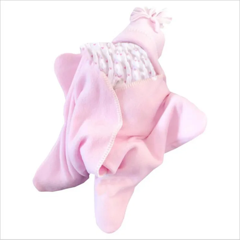 Розовый осенне-зимний фланелевый детский спальный мешок с изображением морской звезды, детский зимний спальный мешок для малышей