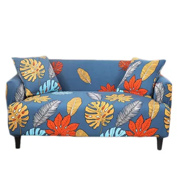 

All-inclusive High-elastic Fabric Sofa Cover Plant Flower Pattern Slipcover Sofa Soft and Skin-friendly Couch Cover Elastic