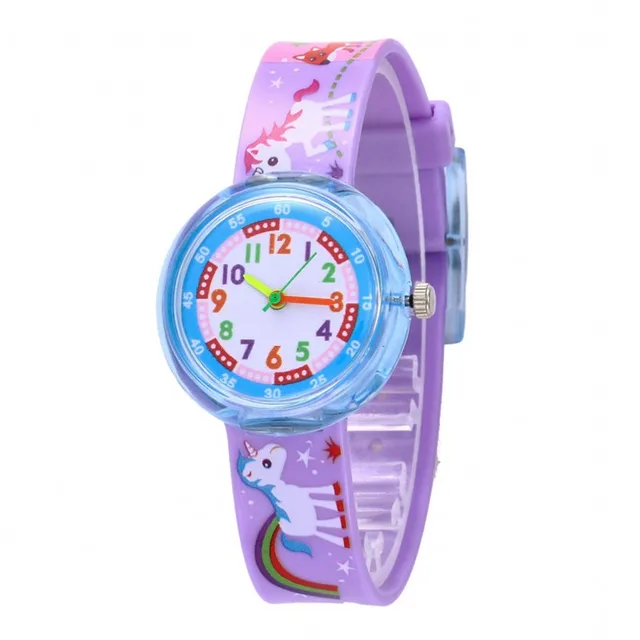 Dropshipping New unicorn Cartoon children watch for girls boys gift Rubber kids Dropshipping New unicorn Cartoon children watch for girls boys gift Rubber kids