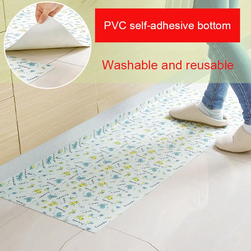 Home Floor Sticker Self adhesive Printed Living Room Bathroom Floor Mat