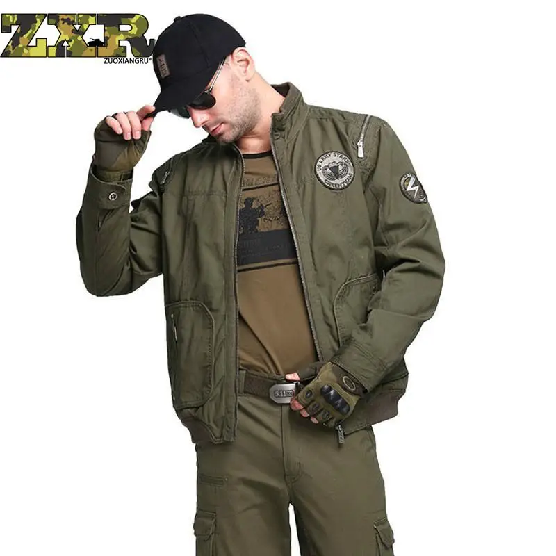 

New Men's Spring Military Army Clothing Tactical Jacket Autumn Military Stand Collar Plus Size Jacket For Men Jackets