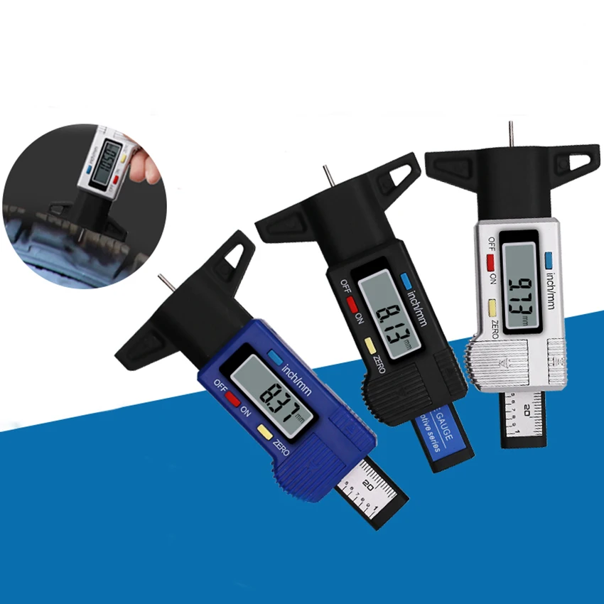 Auto Car Digital Tire Tread Depth Gauge 0 25mm Measurer Tool Caliper