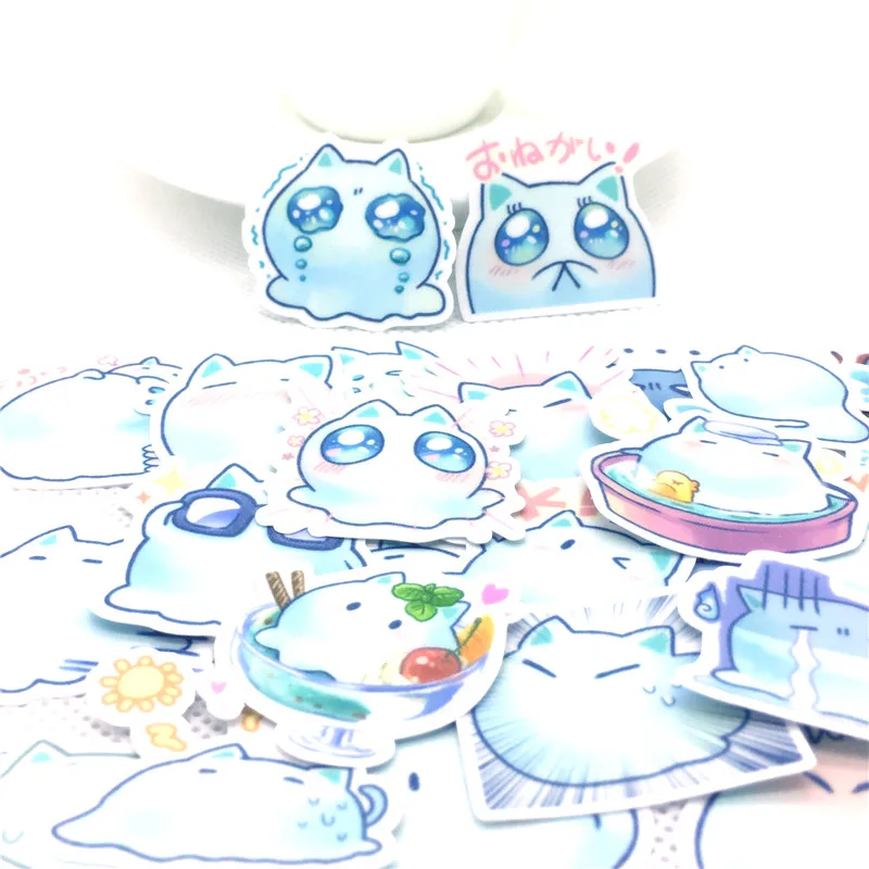 

40Pcs/lot Cute droplets expressio paper Sticker Decal For Phone Laptop Bicycle Notebook Backpack Kids Toy stickers scrapbooking