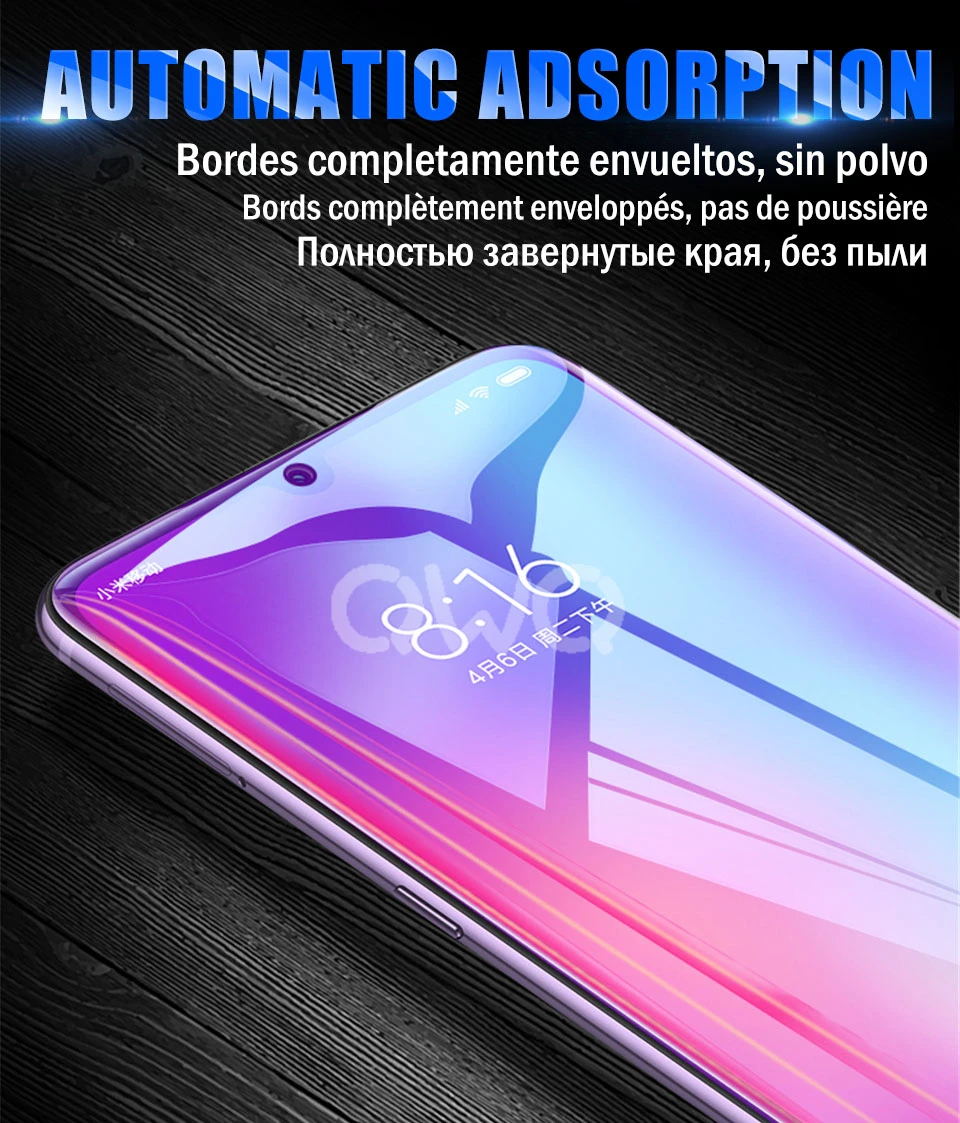 20D изогнутый экран протектор для Xiaomi mi 9 SE mi 8 lite Полное покрытие Гидрогелевая пленка для Xiao mi 9T A2 mi x 3 2s 2 A1 анти-синий светильник