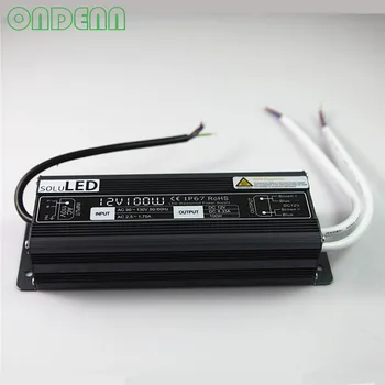 

Hot Sale! 100W LED Waterproof Power Supply / Led Transformer DC12V/24V IP68 LED Adapter 10pcs/lot DHL Free Shipping