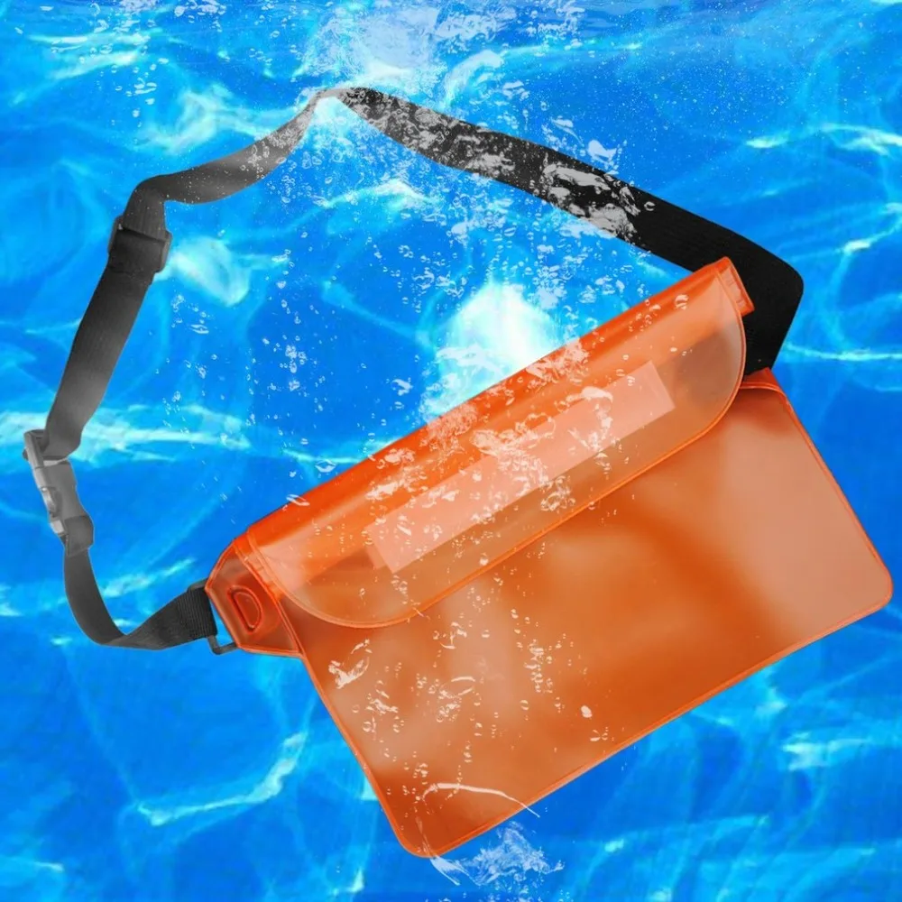 Outdoor Sports Three-Layer Sealing Touch Screen Mobile Phone Waterproof Bag PVC Waist Case Waterproof Waist Pocket
