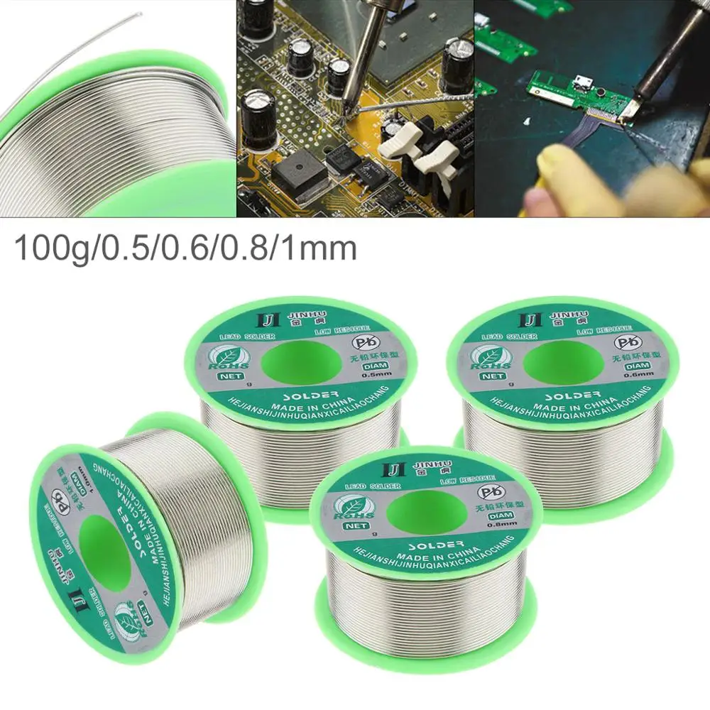 

Solder Wire 100g 0.5/0.6/0.8/1.0mm Welding Wire 99.7% Sn 0.03% Cu Solder With Flux Solder for Aluminum Soldering