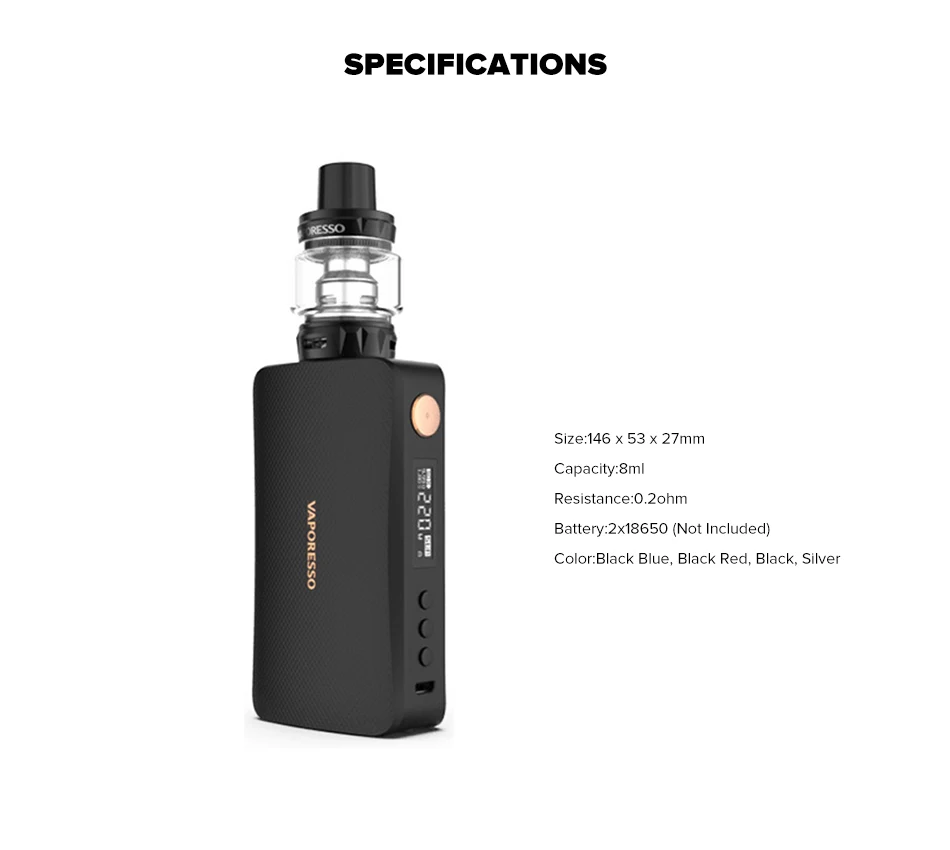 Vaporesso GEN с SKRR-S баком Vape с 8 мл электронная сигарета бак QF Полоса катушка QF сетка катушка VS Vaporesso люкс-с