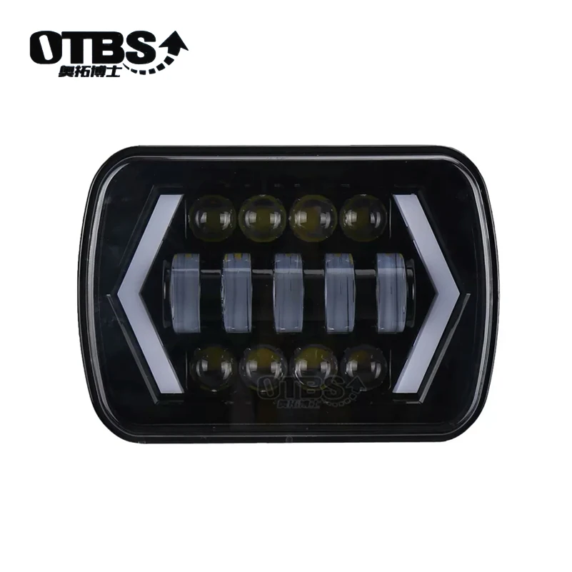 Светодиодный прожектор OTBS 5x7 7x6 дюймов 55 Вт фара белого цвета DRL Желтый поворотный