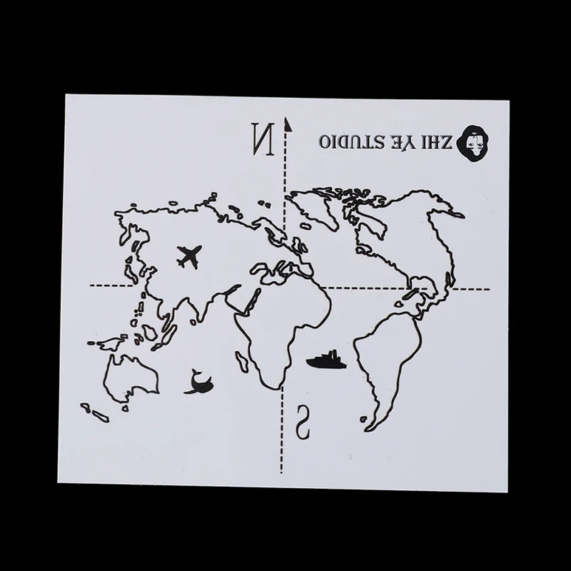 1PCS World Map Temporary Tattoo Sticker New Design Waterproof Mountain Universe Fake Men Tattoos Women Body Art