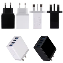 4 Port USB Charger Fast 5.1A Phone UK US EU Charger for Samsung LG Xiaomi Huawei Travel Quick Charging EU US Adapters 4 USB