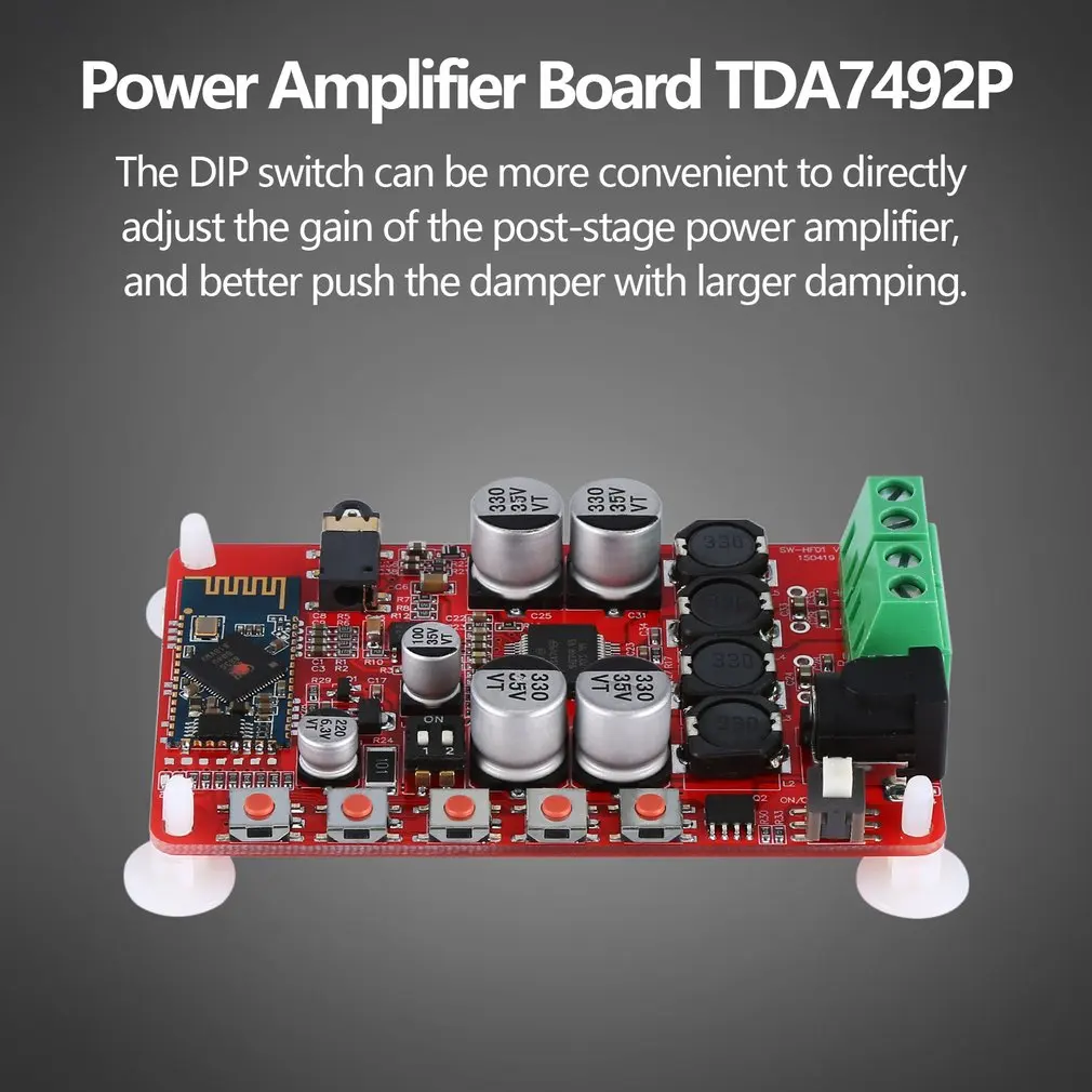 TDA7492P Power Amplifier Board Audio Receiving Digital Power Amplifier Board Csr4.0 Hf01 Durable Red Color