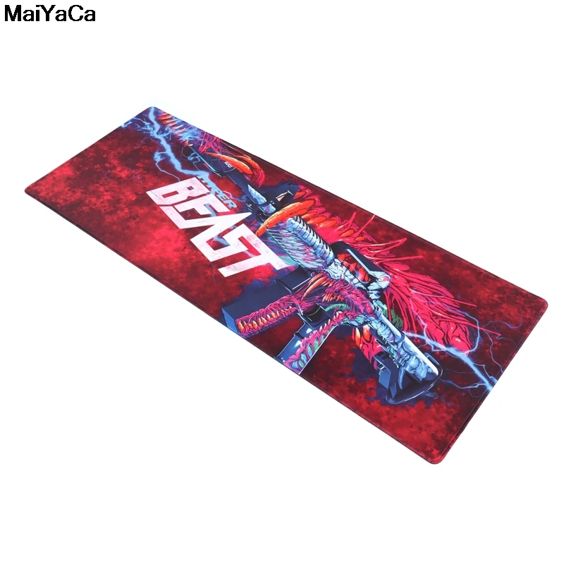 MaiYaCa 800x300 мм оверлокированный большой коврик для мыши для игр для csgo большое чудовище игровой мусс колодки замок край для компьютерной игры Коврик для нетбука - Цвет: Lock Edge 30X80cm