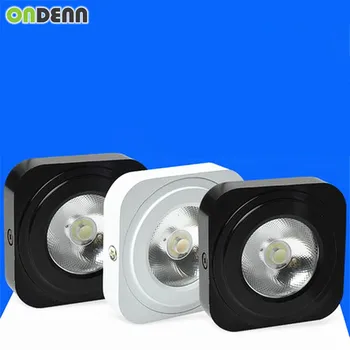 

Ultra-thin 7W COB LED Puck Light 7W 110V-240V Round LED Under Cabinet Light kitchen lamp Surface mounted LED Ceiling Light 16pcs