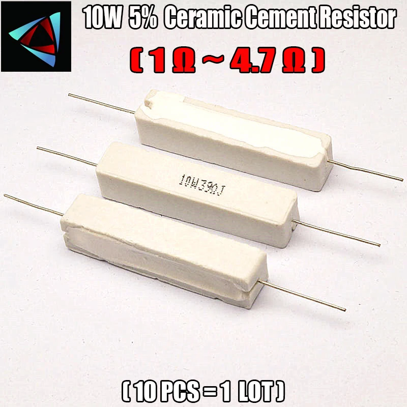 

10W 5% 1 2 2.2 3 4.7 ohm R Ceramic Cement Resistor / Resistance Passive Component