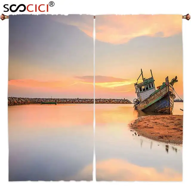 Fenster Vorhange Behandlungen 2 Panels Nautische Decor Tropische