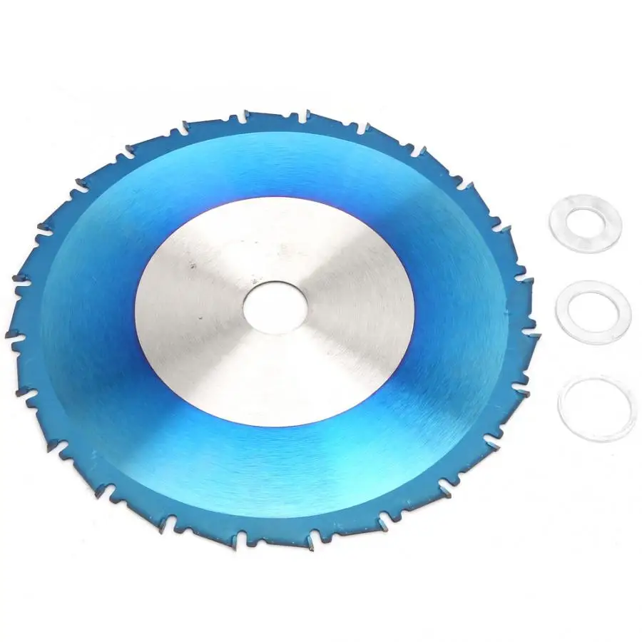 

Blue Coating Circular Wood Cutting Blade Disc 1in ID 60T 6/7/8in OD Rotary Cutting Tools
