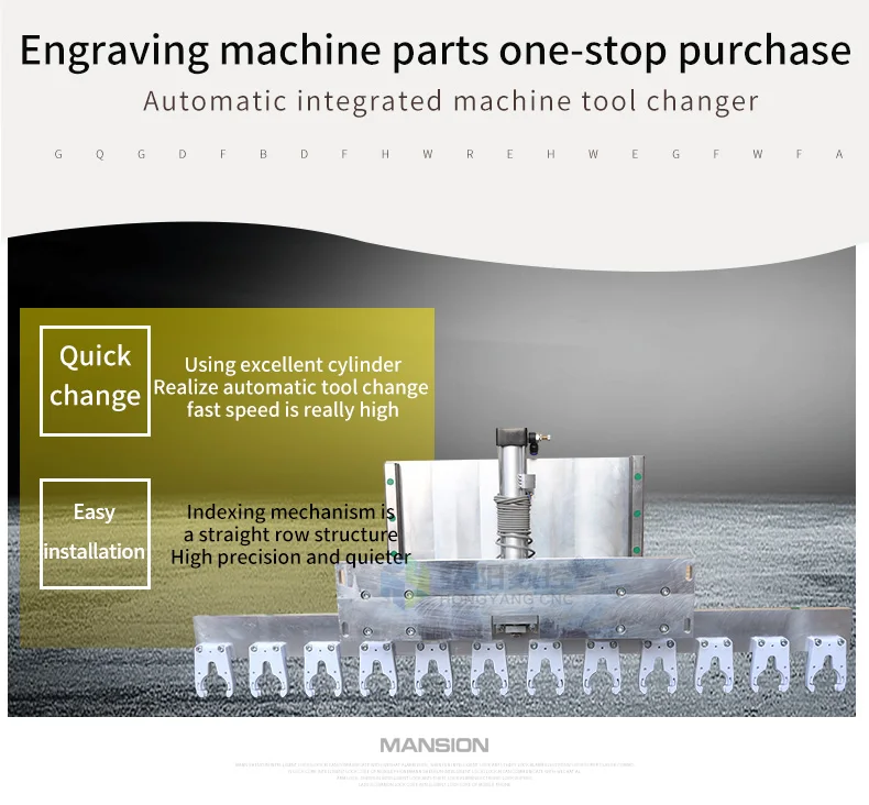 Гравировальный станок автоматический сменный инструмент деревообрабатывающий обрабатывающий центр с ЧПУ прямой ряд инструментальный журнал ISO30 держатель инструмента