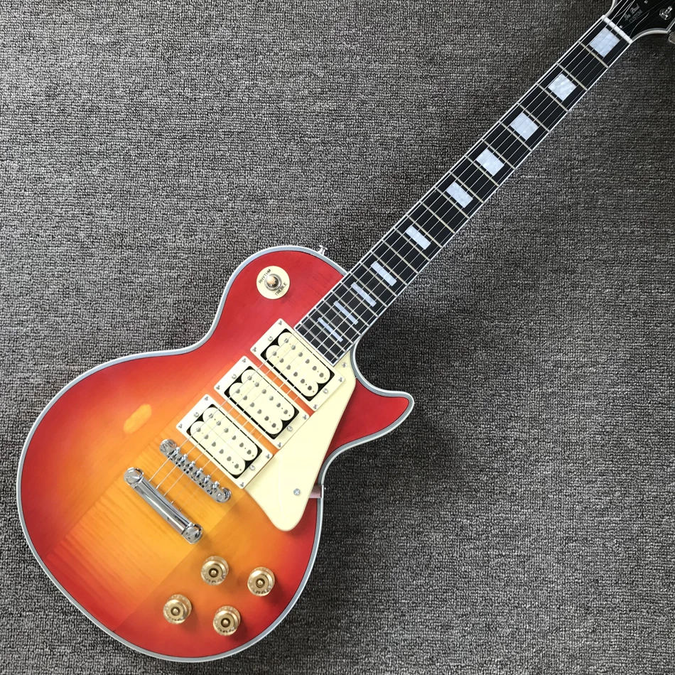 New style high quality relic Custom LP electric guitar, Cherry burst ...