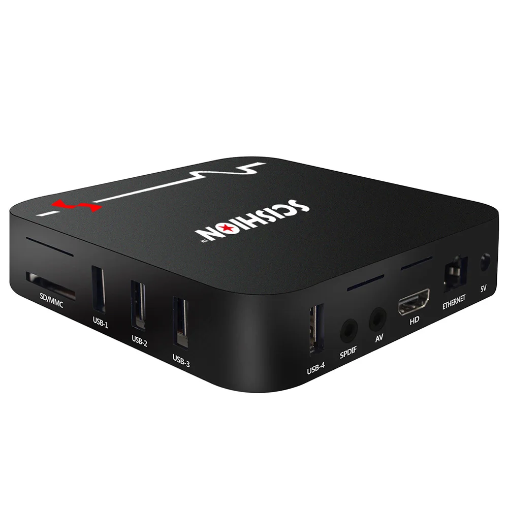 Смарт ТВ приставка SCISHION MODEL S Android 8 1 Mali 400 2 ГБ/16 ГБ RK3229 4G Wi Fi 100 Мбит/с 4K|ТВ-приставки и