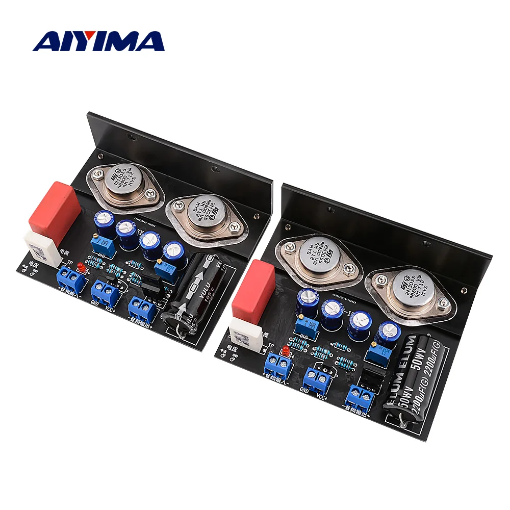 

AIYIMA 2Pcs Hood1969 Class A Power Audio Amplifier Board 15W Stereo Sound Amplifier Pure Rear Stage DIY Home Audio AMP