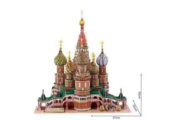 

Saint Basil's Cathedral building model 3d three-dimensional puzzle adult fight inserted diy educational toys