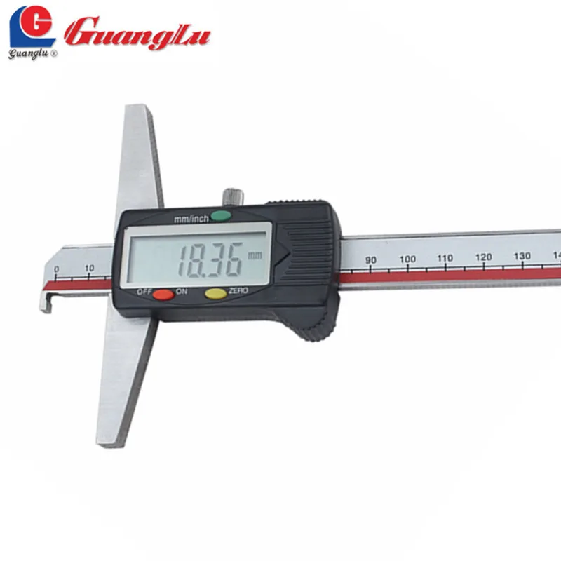 GUANGLU Digital Caliper Depth Gage 0-150/200/300mm Single Hook Type Electronic Ruler Measurement Instruments Measuring Tools GUANGLU Digital Caliper Depth Gage 0-150/200/300mm Single Hook Type Electronic Ruler Measurement Instruments Measuring Tools