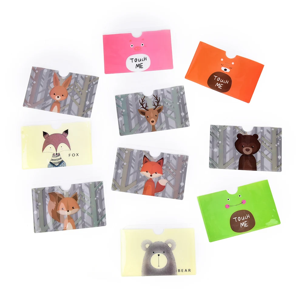 

Top Quality 1PCS Fashion Transparent PVC Summer Travel Credit Card Holder Transport Bus Car Card Business Credit Card Cover Case
