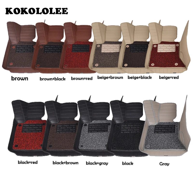

KOKOLOLEE car floor mats for Nissan Rouge X-trail T31 T32 Qashqai Sylphy TEANA waterproof liner Carpets car accessories styling