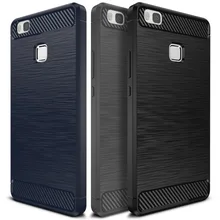 TOMKAS huawei P9 Lite чехол, роскошный противоударный силиконовый чехол для телефона, задняя крышка для huawei P9 Lite чехол s, чехол из углеродного волокна