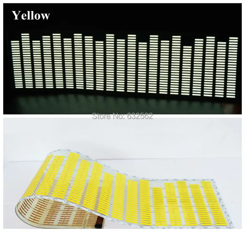 114*30 см 5 цветов Музыка Ритм эквалайзер автомобиля стикер Музыка Эквалайзер на лобовое стекло автомобиля светодиодный Звук музыка Активированный EL лист клей стикер s