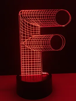 

Novelty Night Light 3D Lamp Alphabet Letter F Multicolor Desk Table Led bulb Home Bar Decoration Christmas New Year Gifts