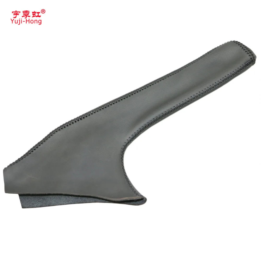 Car Handbrake Cover Case for Hyundai Tucson 2006-2013 Genuine Leather Black/Red Auto Handbrake Grips