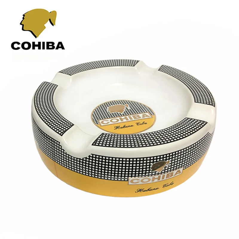 COHIBA 4 пепельницы в 1 дизайн Бытовая Роскошная керамическая пепельница для сигар Портативная Домашняя пепельница для сигарет напольная карманная пепельница - Цвет: Multicolor