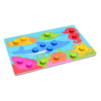 

Kids Early Learning Educational Cartoon Toys Wooden Tangram Jigsaw Board Wood Puzzle for Children