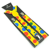 Милый мультфильм красочные Радуга большая точка Подтяжки для женщин Для мужчин Для женщин чулок клип-на брекеты Эластичные подтяжки чулок y-обратно подтяжки для женщин