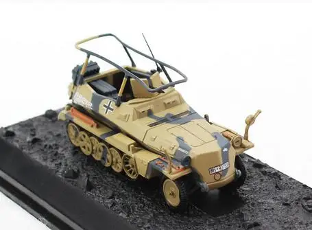 

AMER 1/72 Scale Military Model Toys Sd.Kfz.250D - 1942 Armoured Command Vehicle Diecast Metal Tank Model Toy For Collection