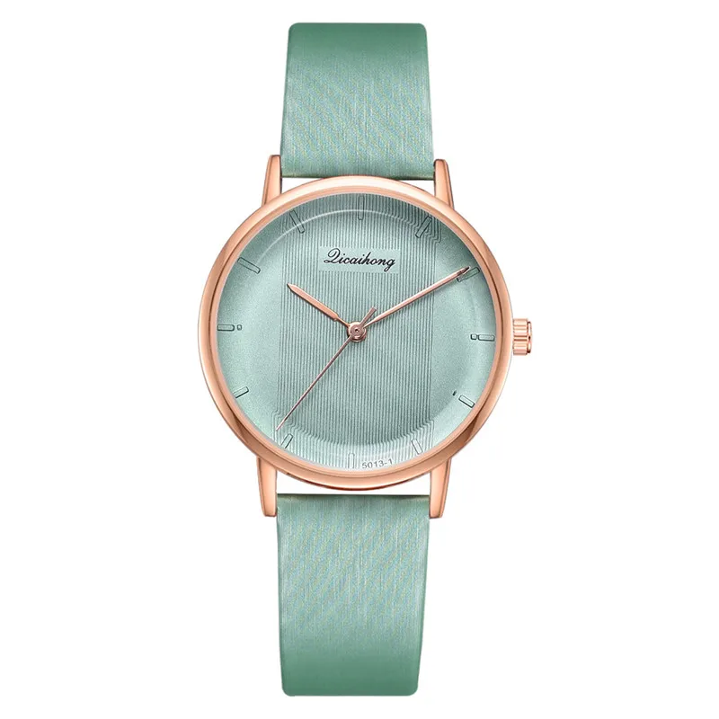 Женские кварцевые часы relojes para mujer новые модные однотонные из искусственной кожи