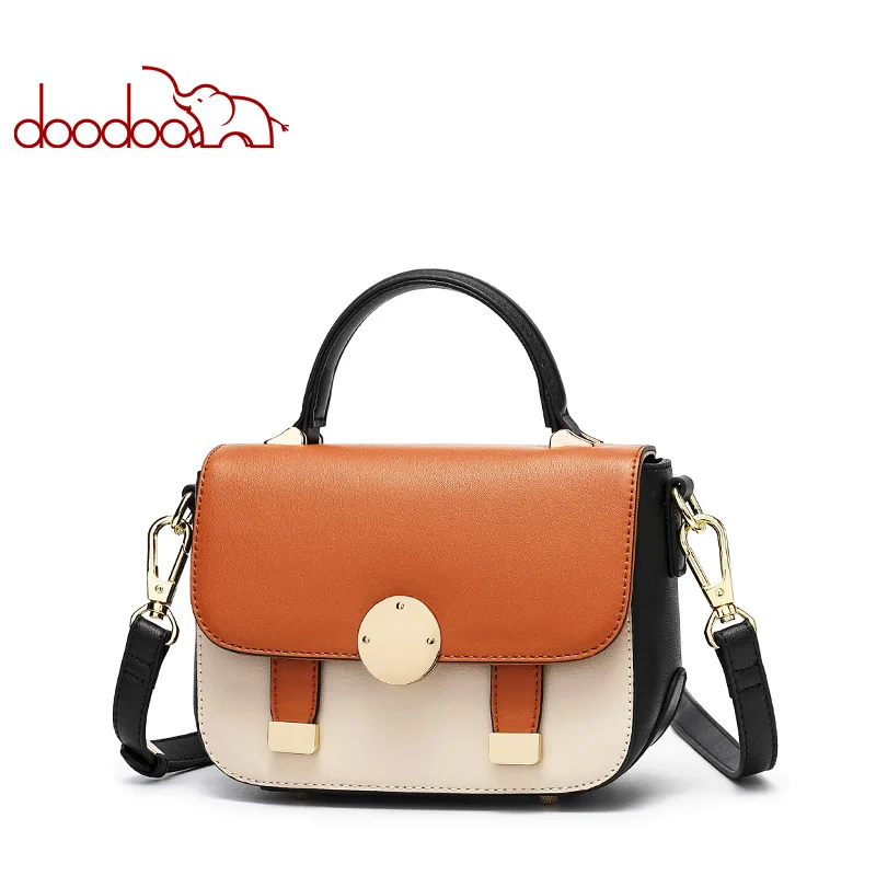 

DooDoo brand 2018 new women's fashion impact color of the small handbag, single shoulder, cross youth vitality lady handbag.