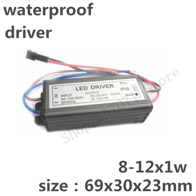 8-12X1W) DC25-40V водонепроницаемый IP66 Светодиодный драйвер, адаптер питания, наружное использование для блок питания светодиодной ленты, трансформатор освещения