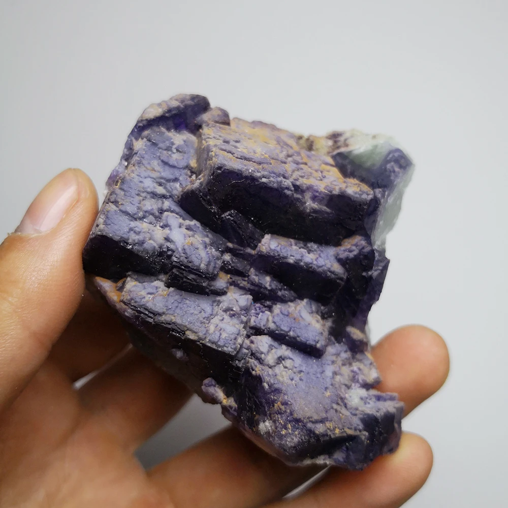 

209g NATURAL Stones and Minerals purple Fluorite White quartz crystal RARE ORE UNIQUE SPECIMENS yun'nan CHINA