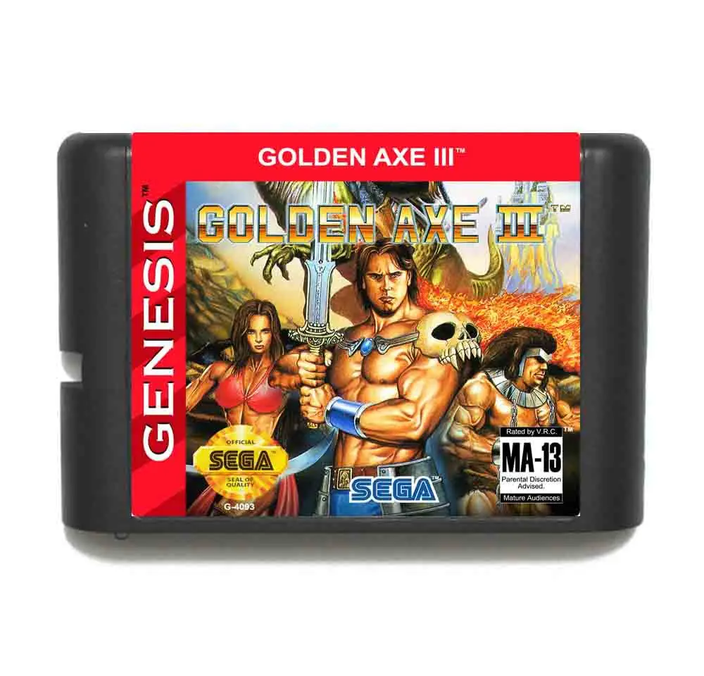 Игровой картридж Golden Axe III 16 бит игровая карта MD с розничной коробкой для Sega Mega Drive