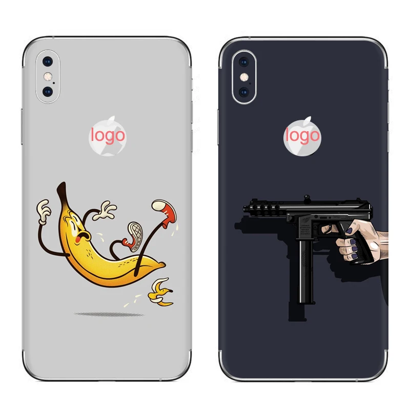 

GOOYIYO - For iPhone X XS Phone Sticker XS Max XR DIY Decal 3M Vinyl Color Cover Skin for iPhone 6 6S 7 8 Plus Sticker