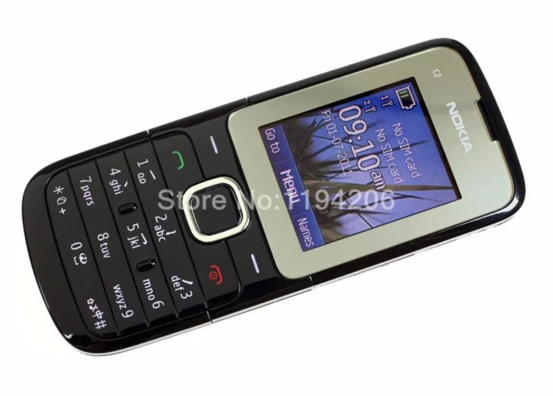 orijinal nokia c2 00 c2 tek sim kart telefon unlocked fm bluetooth mp3 mp4 player cep telefonu bir yil garanti