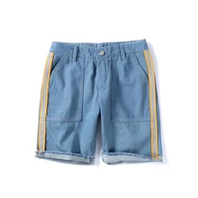 Новые джинсы мужские брюки прямые потертые свободные хлопковые повседневные короткие мужские удобные мужские Бермуды шорты для бега