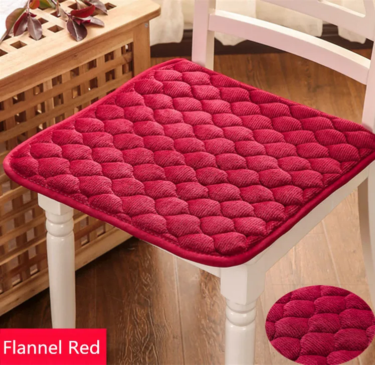 Хлопковая однотонная подушка для сидения, удобная подушка для дома и офиса, может быть закреплена на стуле, подушка для сидения, ягодицы, Подушка для стула, 5 цветов - Цвет: Red