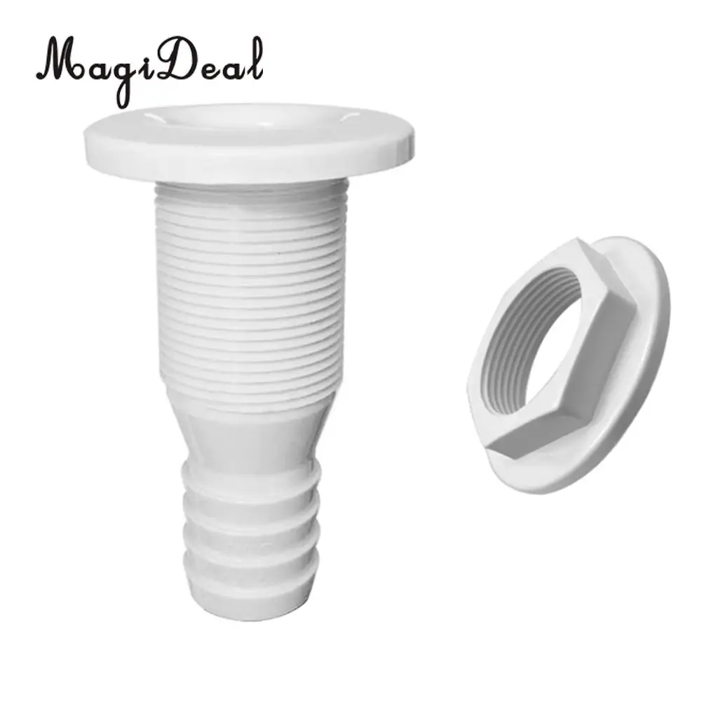MagiDeal 1Pc Plastic Thru-Hull Bilge Pump & Aerator Hose Fitting for Marine Fishing Kayak Canoe Boats Dinghy Yacht Acce 5 Sizes