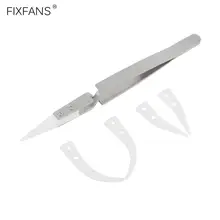 FIXFANS термостойкие изолированные Керамические наконечники поперечный замок обратный Пинцет для электронной сигареты сопротивление провода катушки DIY ручные инструменты